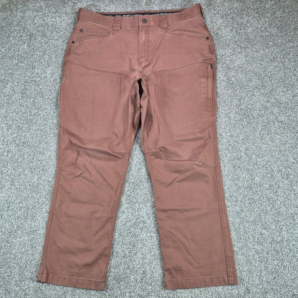 Alaskan Hardgear Stone Run Pants Mens 38x30 Brown Relaxed Fit Duluth Trading